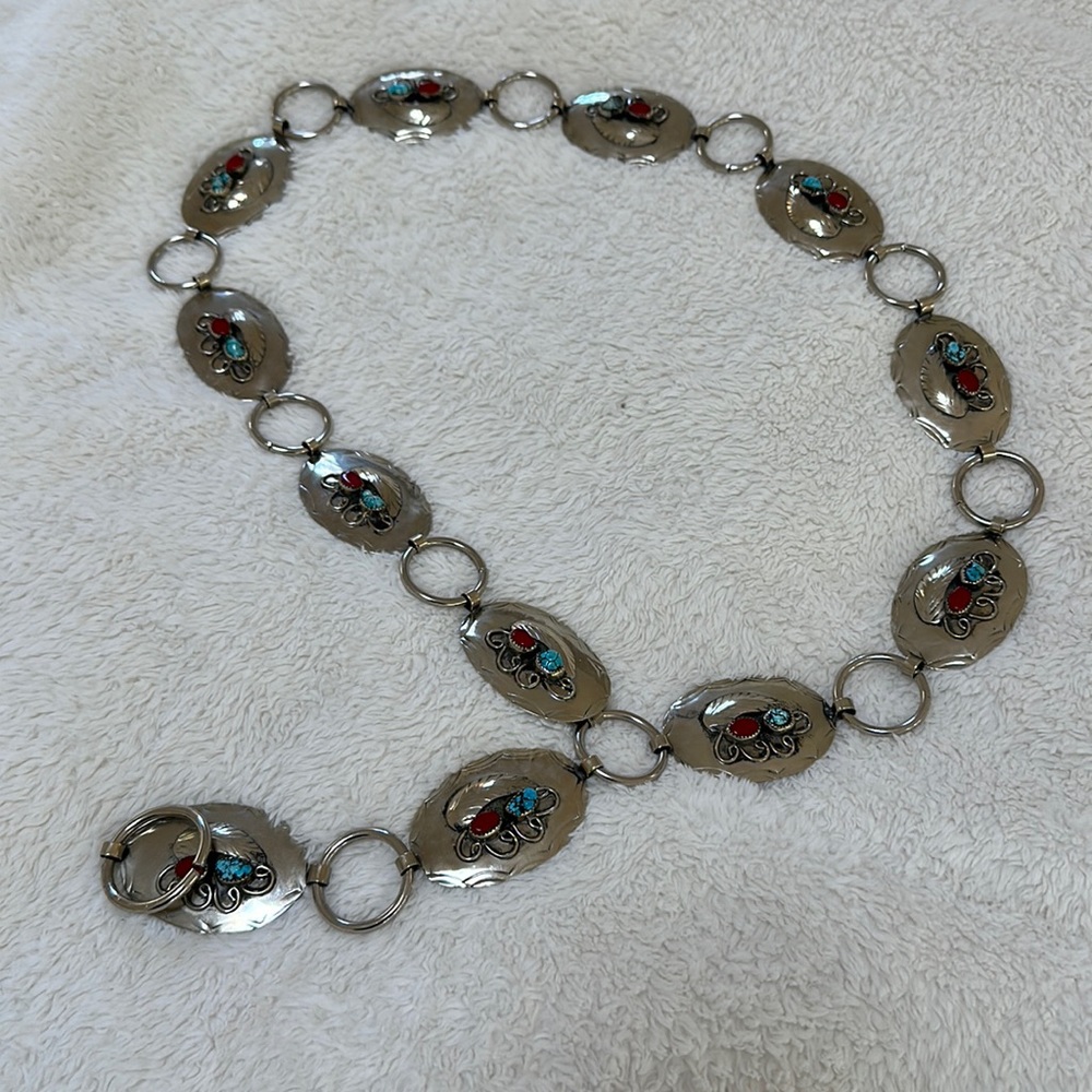 Vintage western festival coin belt
